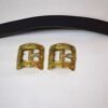 Pair Decorative Brass Thistle Boot Buckles #3 - Image 2
